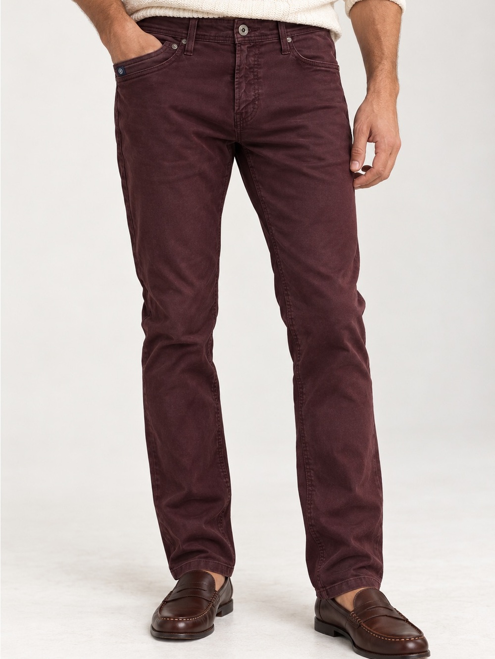 AG Adriano Goldschmied The Graduate Pants Deep Burgundy / Mahogony
